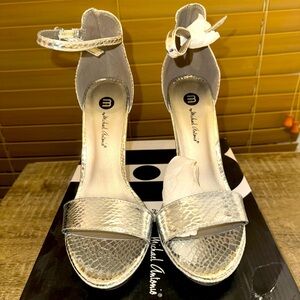 Brand New Michael Antonio Silver Women's Sandals
